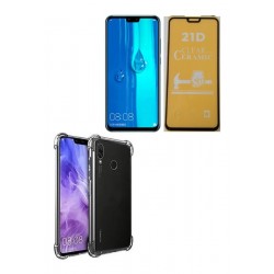 Kit Protector Funda Bumper Huawei Y9 2019 + Irrompible (Entrega Inmediata)
