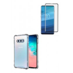 Kit Protector Funda Bumper Clean + Vidrio 11d Samsung S10 (Entrega Inmediata)