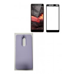 Kit Funda Protector Antiimpacto Rígida Nokia 5.1 + Vidrio 6d (Entrega Inmediata)