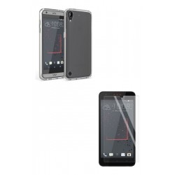 Kit Protector Htc 530 Silicona + Vidrio Templado (Entrega Inmediata)