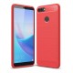 Protector Fibra Carbono Original Huawei Y9 2018 Rojo (Entrega Inmediata)