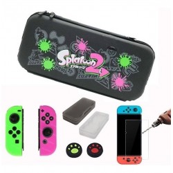 Estuche Nintendo Switch Splatoon+vidrio+case Juegos+forros (Entrega Inmediata)