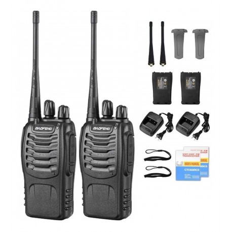Radio Walkie Talkie Baofeng Bf-888s Uhf X2 Bateria 2800m Ah (Entrega Inmediata)