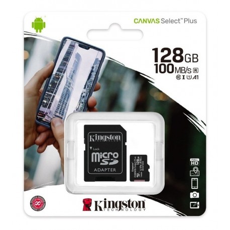 Memoria Kingston Micro Sd Uhs-i 128 Gb, Class 10 100 Mb/s (Entrega Inmediata)