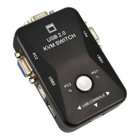 Kvm Vga + Usb Teclado Y Mouse Para 2 Computadores 1 Monitor (Entrega Inmediata)