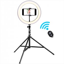 Aro Luz 26cm Celular Trípode 2m Bluetooth Led 3 Tonos 10 Niv (Entrega Inmediata)