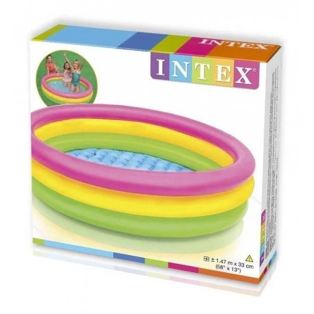 Piscina Inflable + 300 Pelotas Intex 147cm Plástico Agua (Entrega Inmediata)