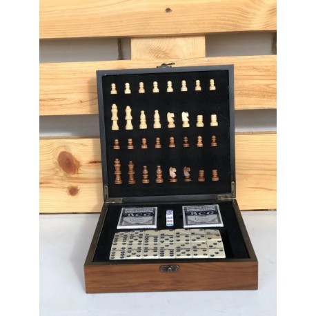Ajedrez En Madera Domino Y Poker Juegos De Mesa. (Entrega Inmediata)