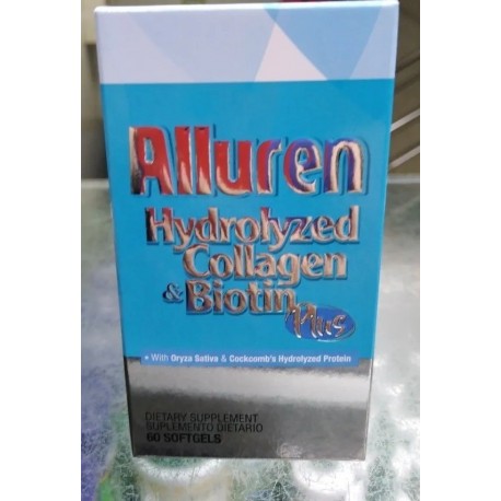 Hydrolyzed Collagen Y Biotin Plus Alluren (Entrega Inmediata)