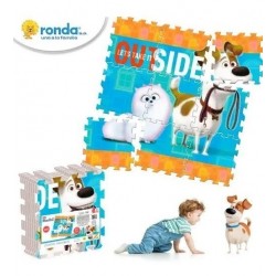 Tapete Para Niños Rompecabezas Diseño Mascotas De Ronda (Entrega Inmediata)