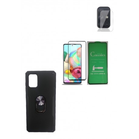 Kit Protector Armadura Samsung A71 + Ceramico + Lente Camara (Entrega Inmediata)