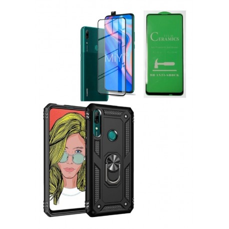 Kit Funda Protector Armadura Huawei Y9 Prime + Ceramico Film (Entrega Inmediata)