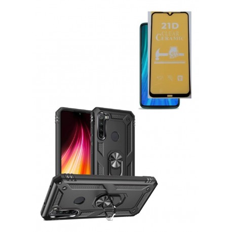 Kit Funda Protector Armadura Xiaomi Note 8 + Ceramico Film (Entrega Inmediata)