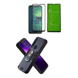Kit Protector Armadura Ring Cas Motorola G8 Plus + Ceramico (Entrega Inmediata)