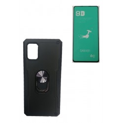 Kit Funda Protector Armadura Samsung A51 + Vidrio Ceramico (Entrega Inmediata)