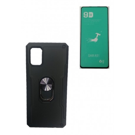 Kit Funda Protector Armadura Samsung A51 + Vidrio Ceramico (Entrega Inmediata)