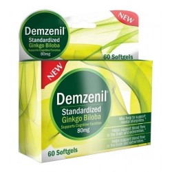 Demzenil Ginkgo Biloba 80mg X60 Cápsulas Healthy America (Entrega Inmediata)