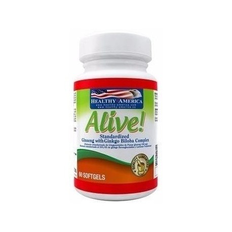 Alive Ginseng Con Ginkgo Biloba X 60 Soft Healthy America (Entrega Inmediata)