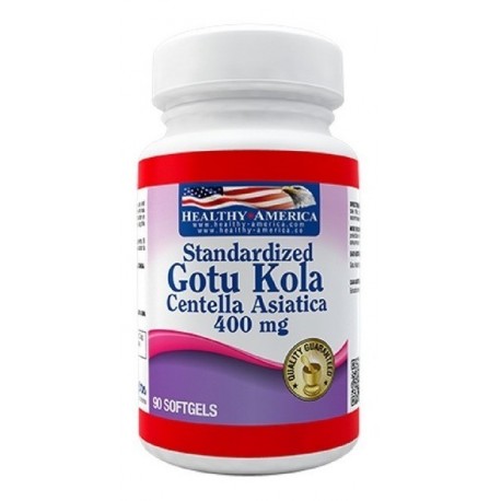 Centella Asiática Gotu Kola Healthy America X90 Softgels (Entrega Inmediata)