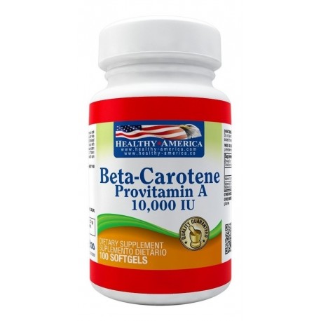 Beta-carotene Provitamin A 10,000 Iu Healthy America (Entrega Inmediata)