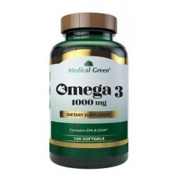 Omega 3 1000 Mg 100 Softgels Medical Green (Entrega Inmediata)