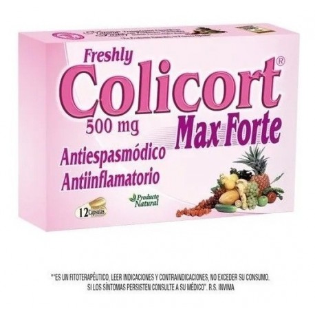 Antiespasmódico Colicort Caja Blister 12cap 500mg (Entrega Inmediata)