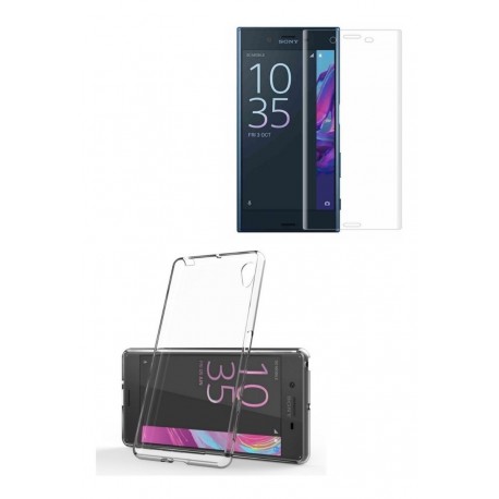 Kit Protector Silicona Sony Xperia Xz + Vidrio 3d Curvo (Entrega Inmediata)