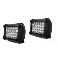 Par Exploradoras 24 Led 72w Fija Estrob Rompe Niebla 10000lm (Entrega Inmediata)