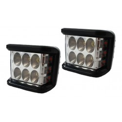 2 Exploradoras Mini 6 Led Federal Fija Y Estrober 18w (Entrega Inmediata)