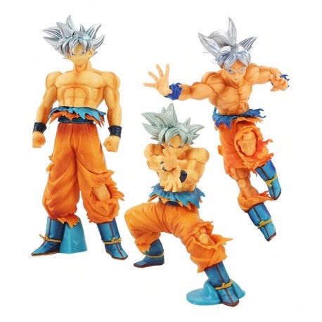 Goku Ultra Instinto Dragon Ball Colección X3 Figuras + Obseq (Entrega Inmediata)