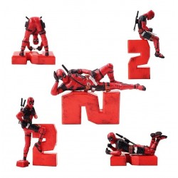 Deadpool Colección Marvel X5 Figuras En Base + Obsequio (Entrega Inmediata)