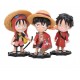 One Piece Luffy Monkey Colección X3 Figuras + Obsequio (Entrega Inmediata)