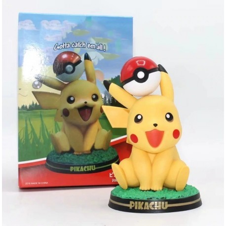 Pikachu Pokebola Pokemon Figura Colección Anime + Obsequio (Entrega Inmediata)