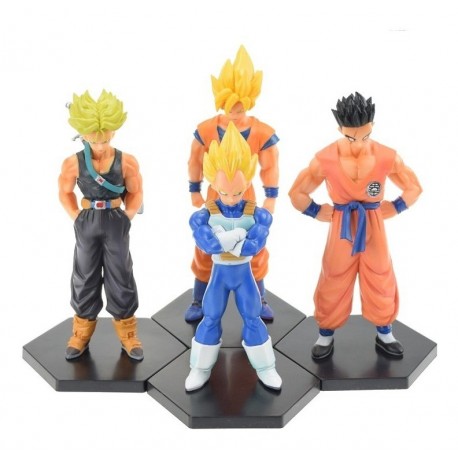 Goku Vegeta Trunks Dragon Ball Z Colección X4 Figuras + Obse (Entrega Inmediata)