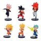 Goku Fase 4 Black Blue Dragon Ball Z Colección X6 + Obsequio (Entrega Inmediata)
