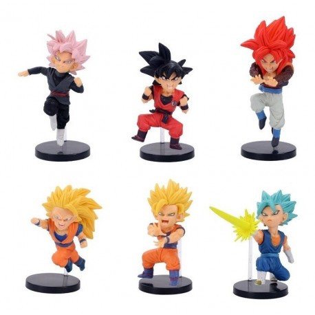 Goku Fase 4 Black Blue Dragon Ball Z Colección X6 + Obsequio (Entrega Inmediata)