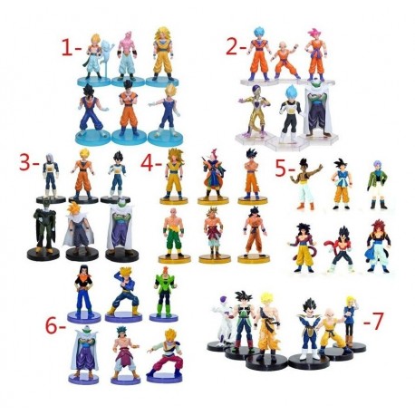 Goku Vegeta Dragon Ball Colección X6 Figuras + Obsequio (Entrega Inmediata)