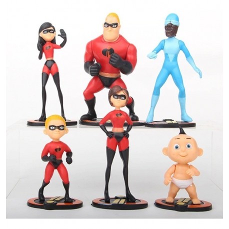 Los Increibles Coleccion X6 Figuras + Obsequio (Entrega Inmediata)