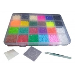 Set Kit Hama Beads Mini + Tabla Pinza Papel Perler (Entrega Inmediata)