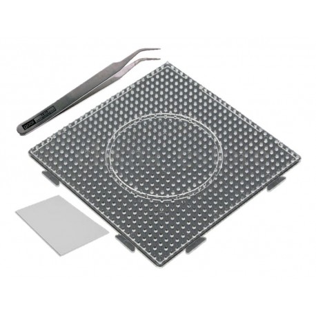 Placa Tablero Hama Beads Midi + Pinza,papel Perler 20 X 20cm (Entrega Inmediata)