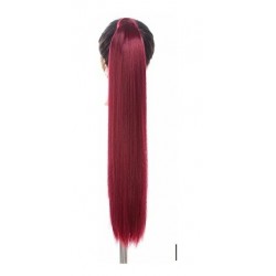 Coleta Extensión De Cabello Rojo Cereza Larga (Entrega Inmediata)