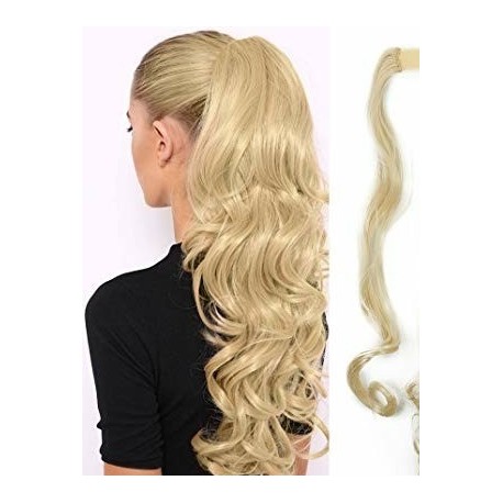Cola De Cabello Seminatural Rubio Ondulado (Entrega Inmediata)
