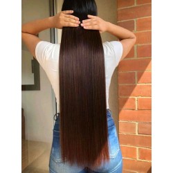 Extensiones De Cabello Largas Seminatural Color Chocolate (Entrega Inmediata)