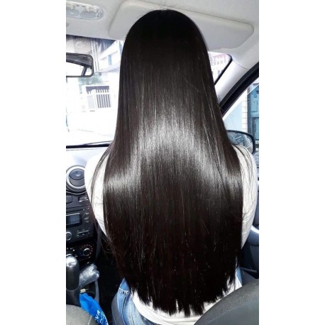 Promoción Extensiones De Cabello Negro Seminaturales Liso (Entrega Inmediata)