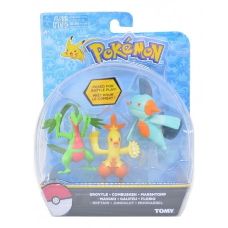 Pokemon Figuras Set X3 Personajes Original Takara Tommy (Entrega Inmediata)