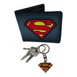 Superman Set Billetera Y Llavero Originales Regalo Perfecto (Entrega Inmediata)