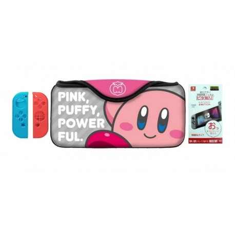 Estuche Nintendo Switch Kirby Combo! Vidrio+siliconas (Entrega Inmediata)