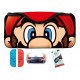 Estuche Nintendo Switch De Mario Bros Combo Vidrio+siliconas (Entrega Inmediata)