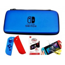 Estuche Rígido Nintendo Switch + Siliconas + Vidrio Templado (Entrega Inmediata)