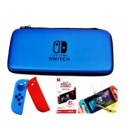Estuche Rígido Nintendo Switch + Siliconas + Vidrio Templado (Entrega Inmediata)